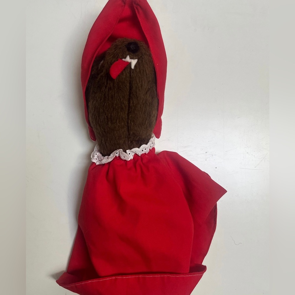 Vintage Topsy Turvy Red Riding Hood Soft Doll Flips To Grama And Wolf - Picture 4 of 5